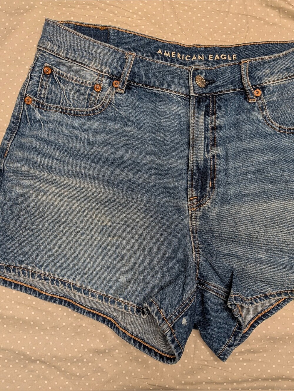 American Eagle Outfitters Women’s Mid Blue Denim Shorts